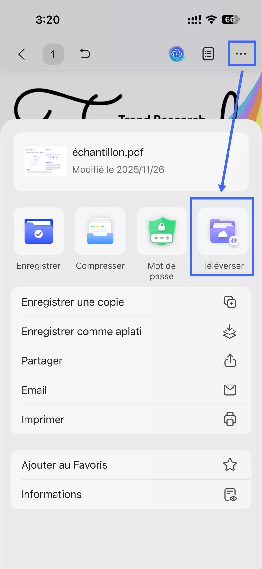 fichier updf vers cloud updf