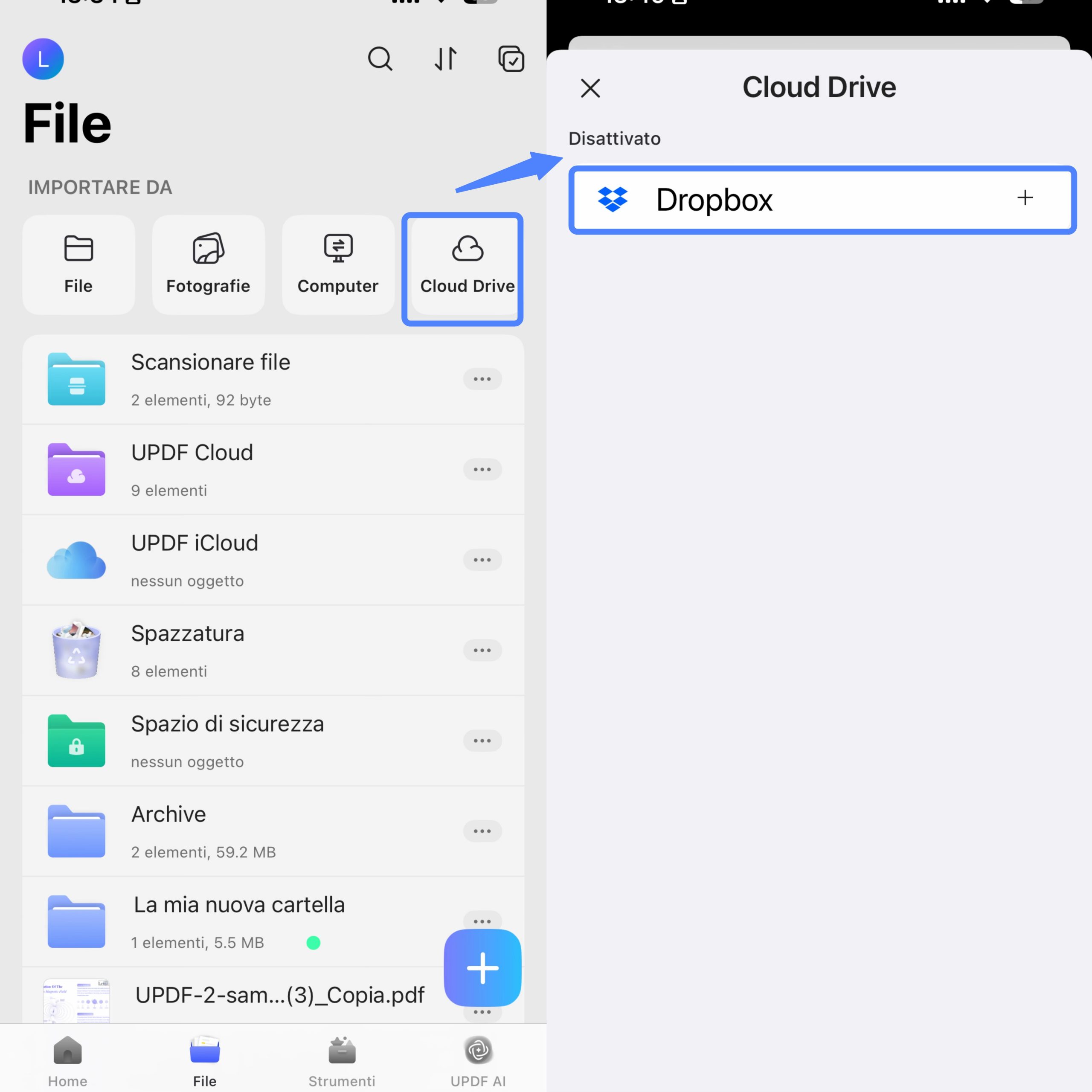 connnect to dropbox