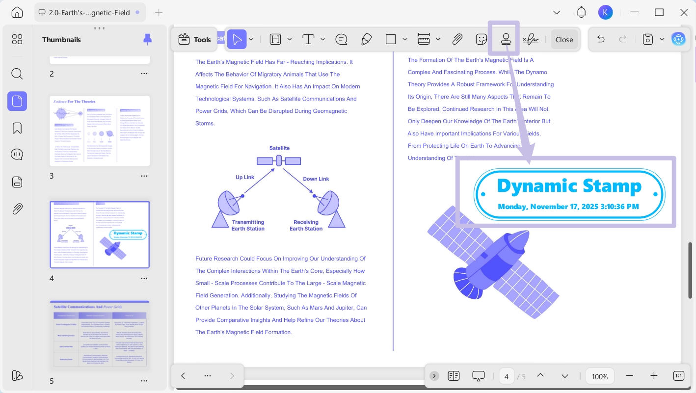 updf create and import dynamic stamp win