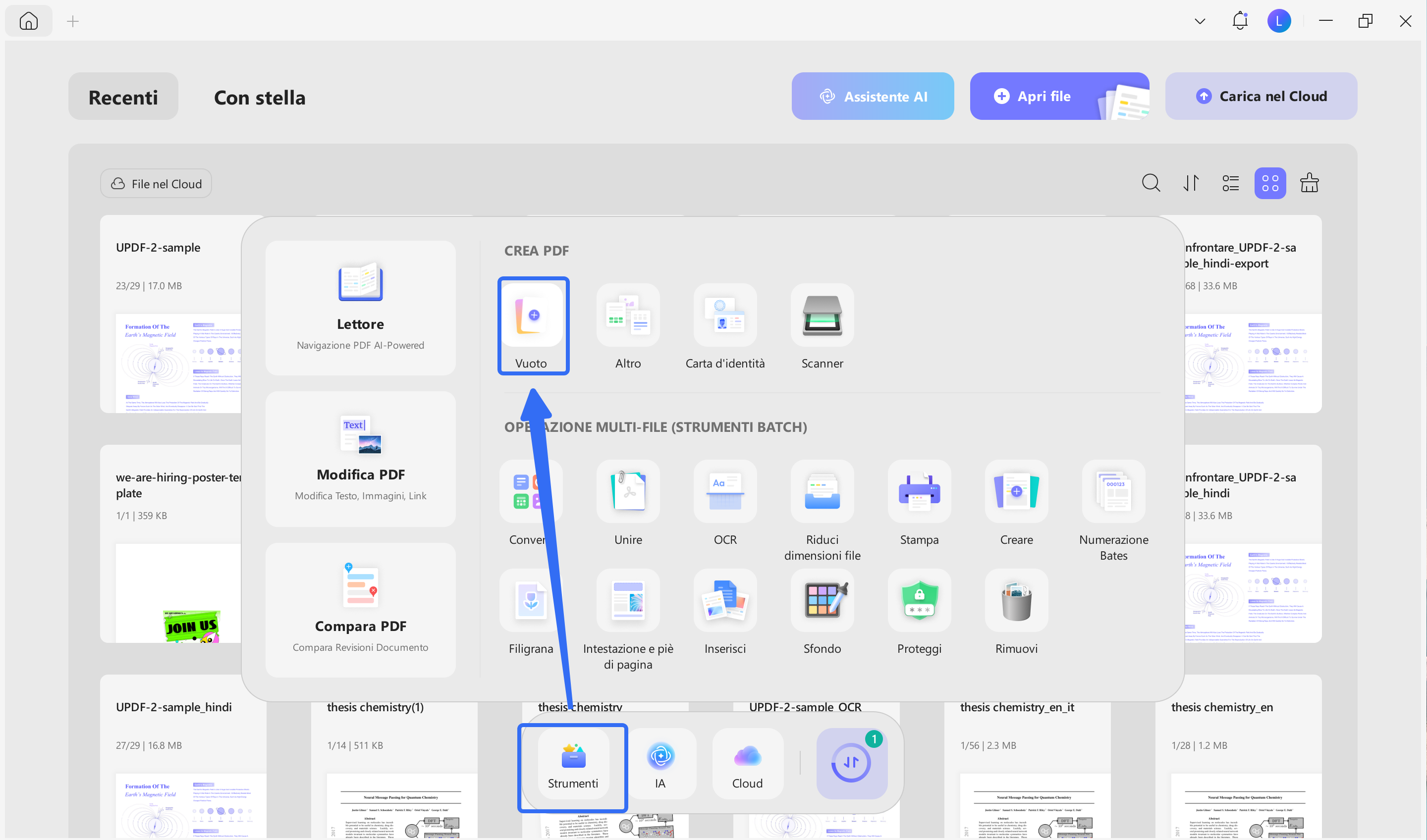 Create blank PDF with UPDF Windows