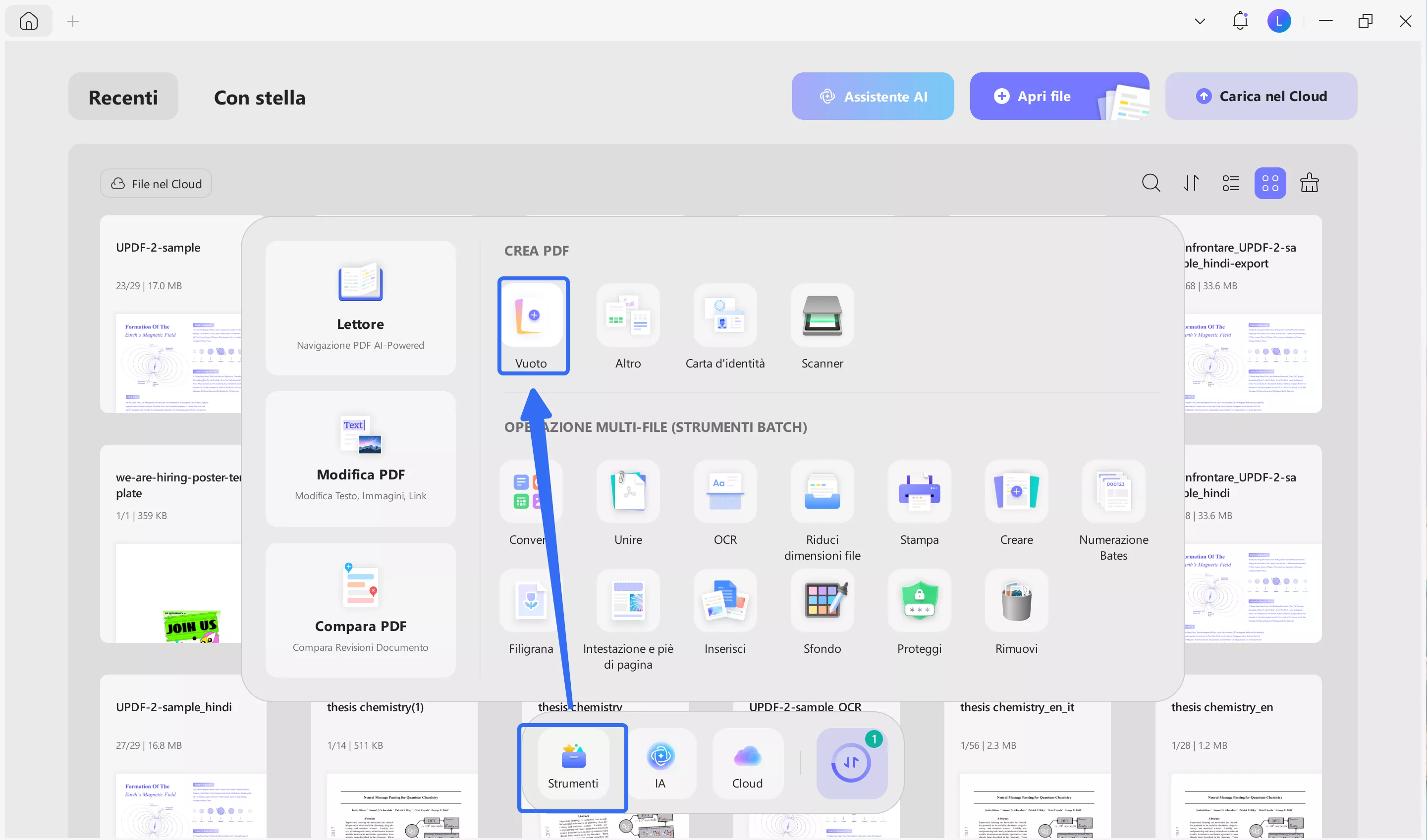 Create blank PDF with UPDF Windows