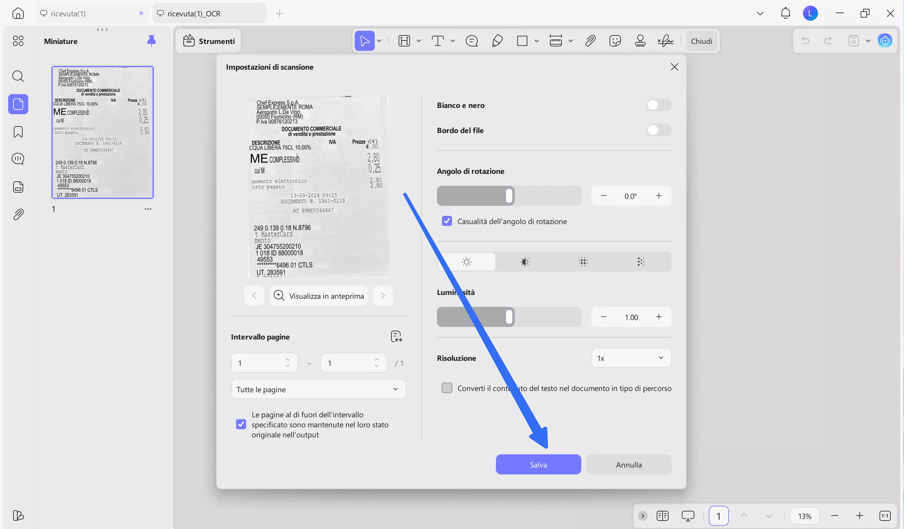 save image receipt updf windows