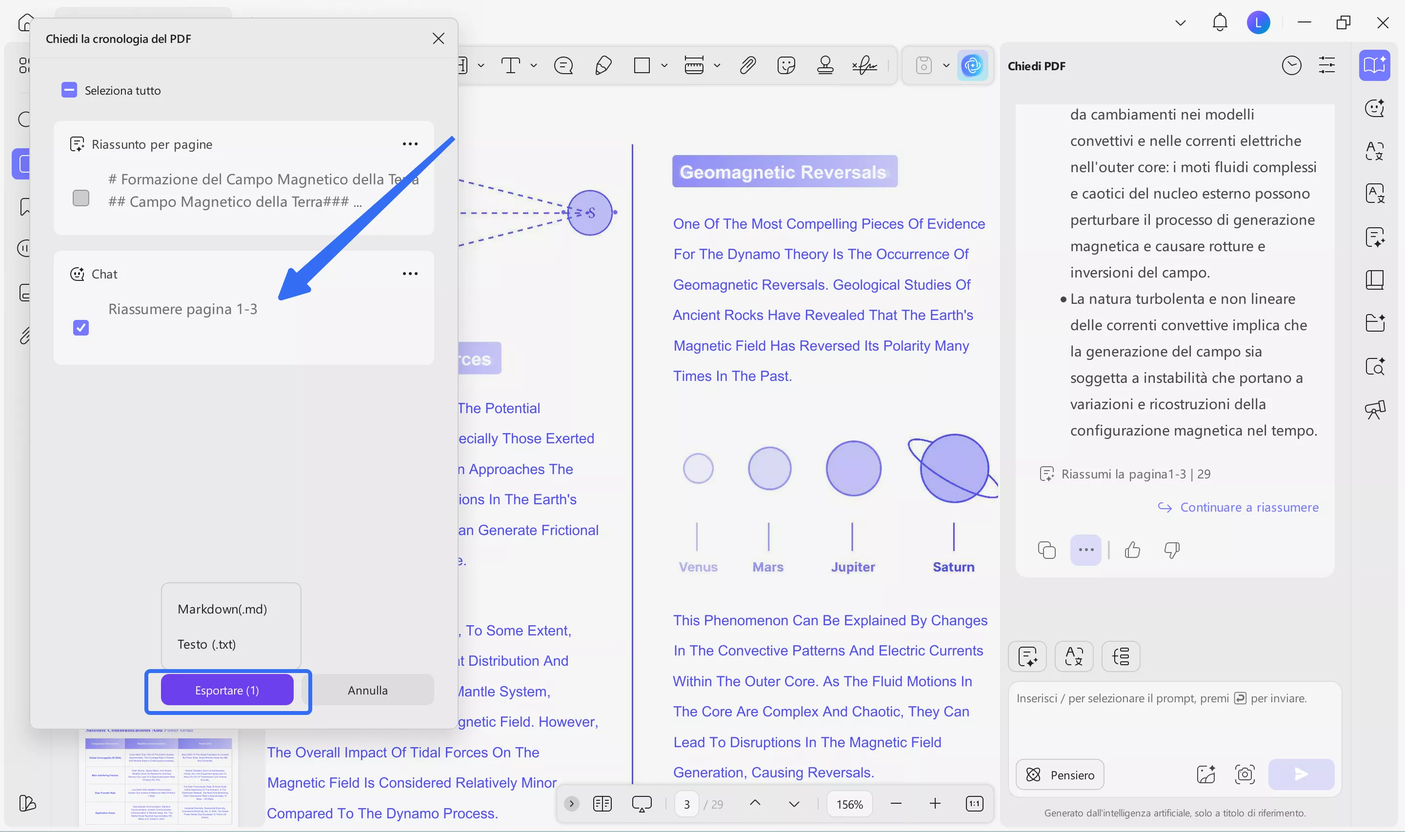 export in desired format updf ai windows