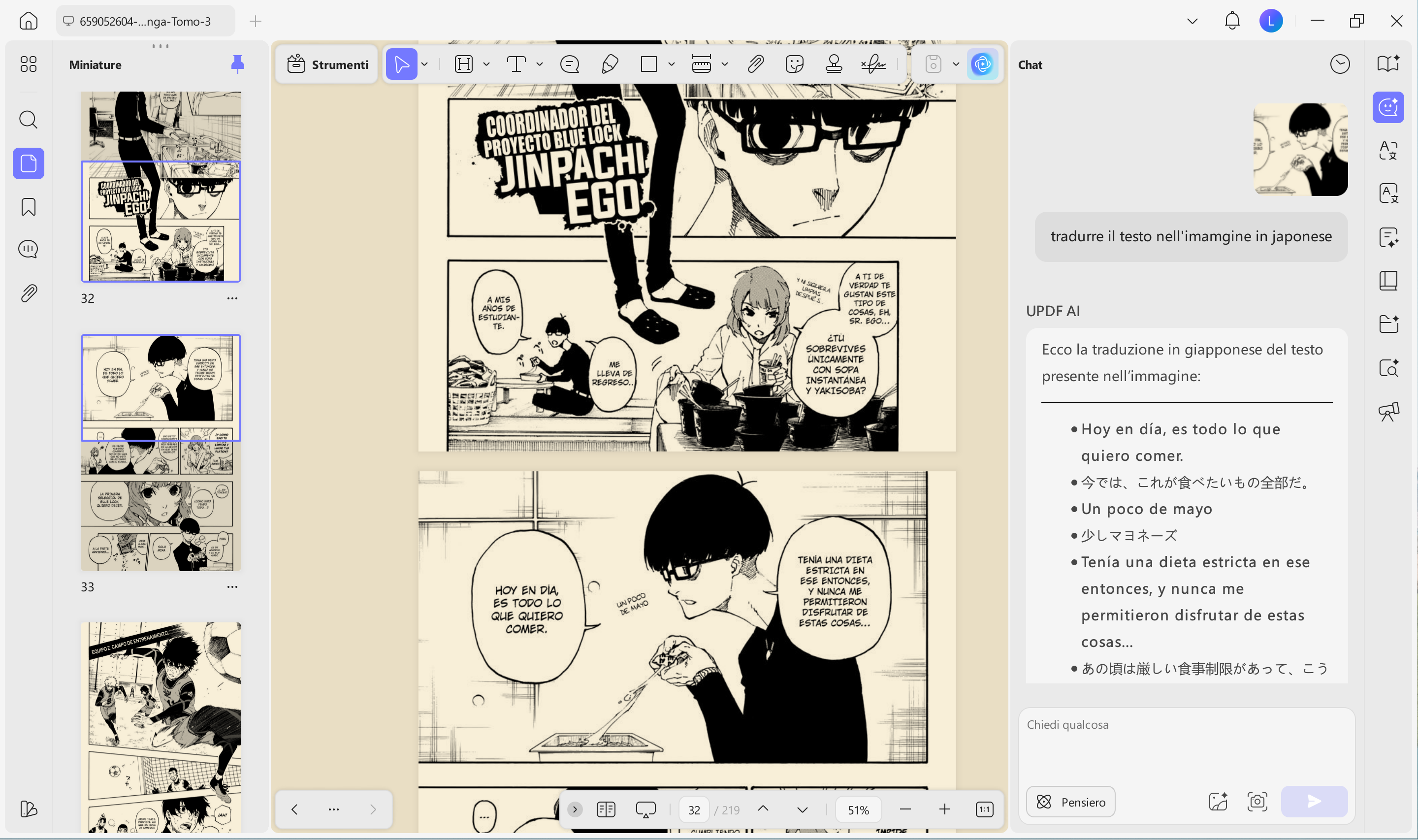  translate comicswith updf ai
