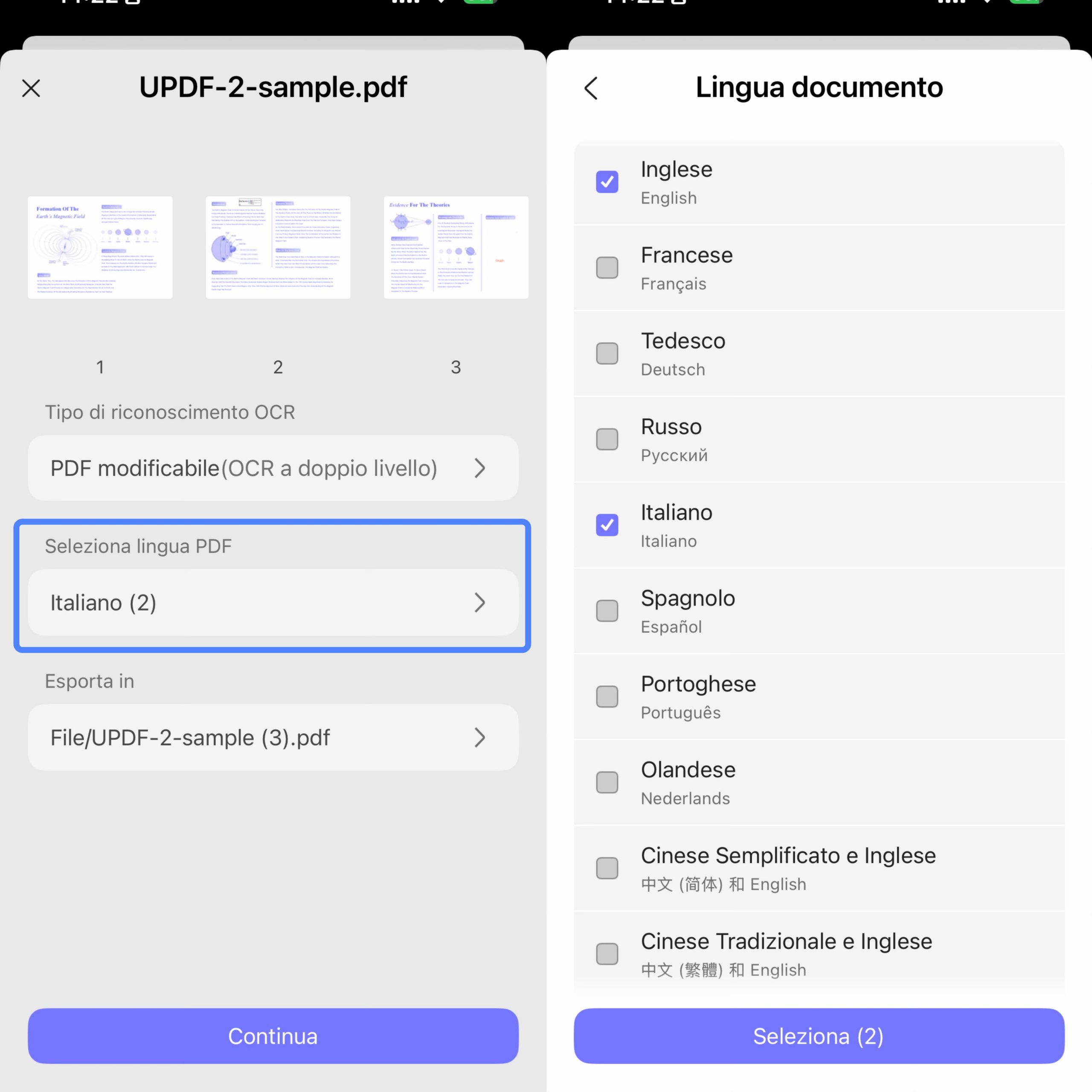 updf-ocr-language