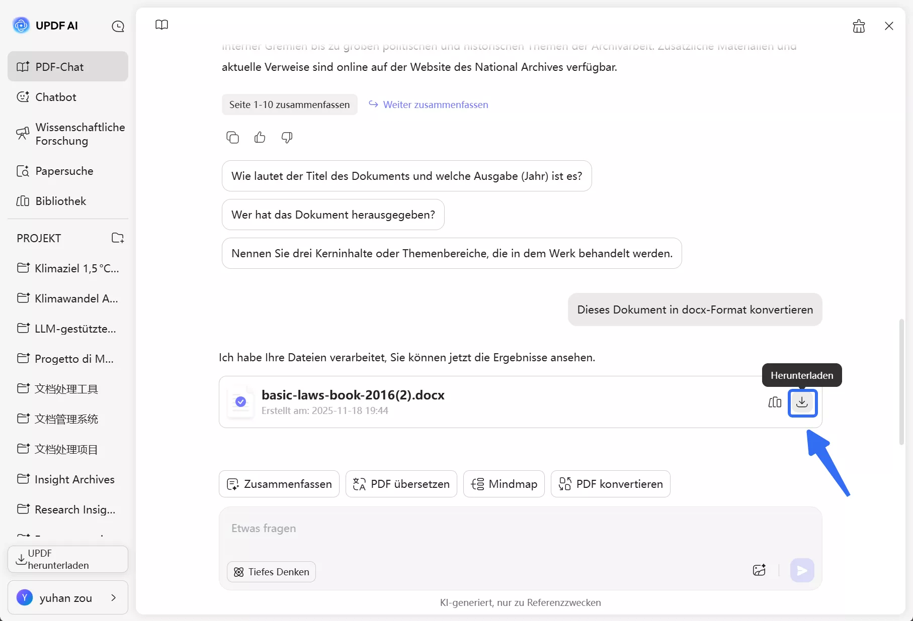 Datei erfolgreich konvertieren und herunterladen