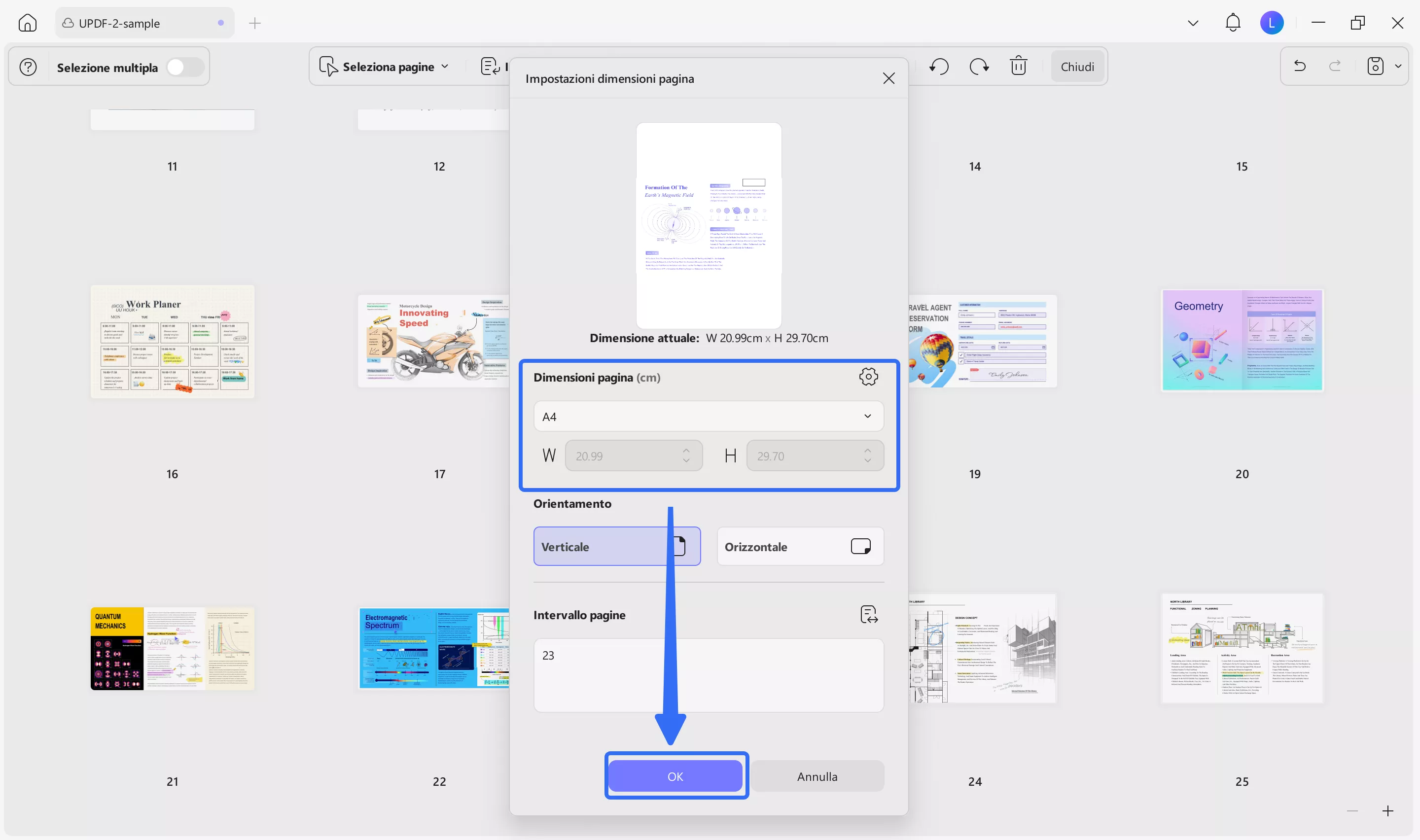 check pdf dimension updf