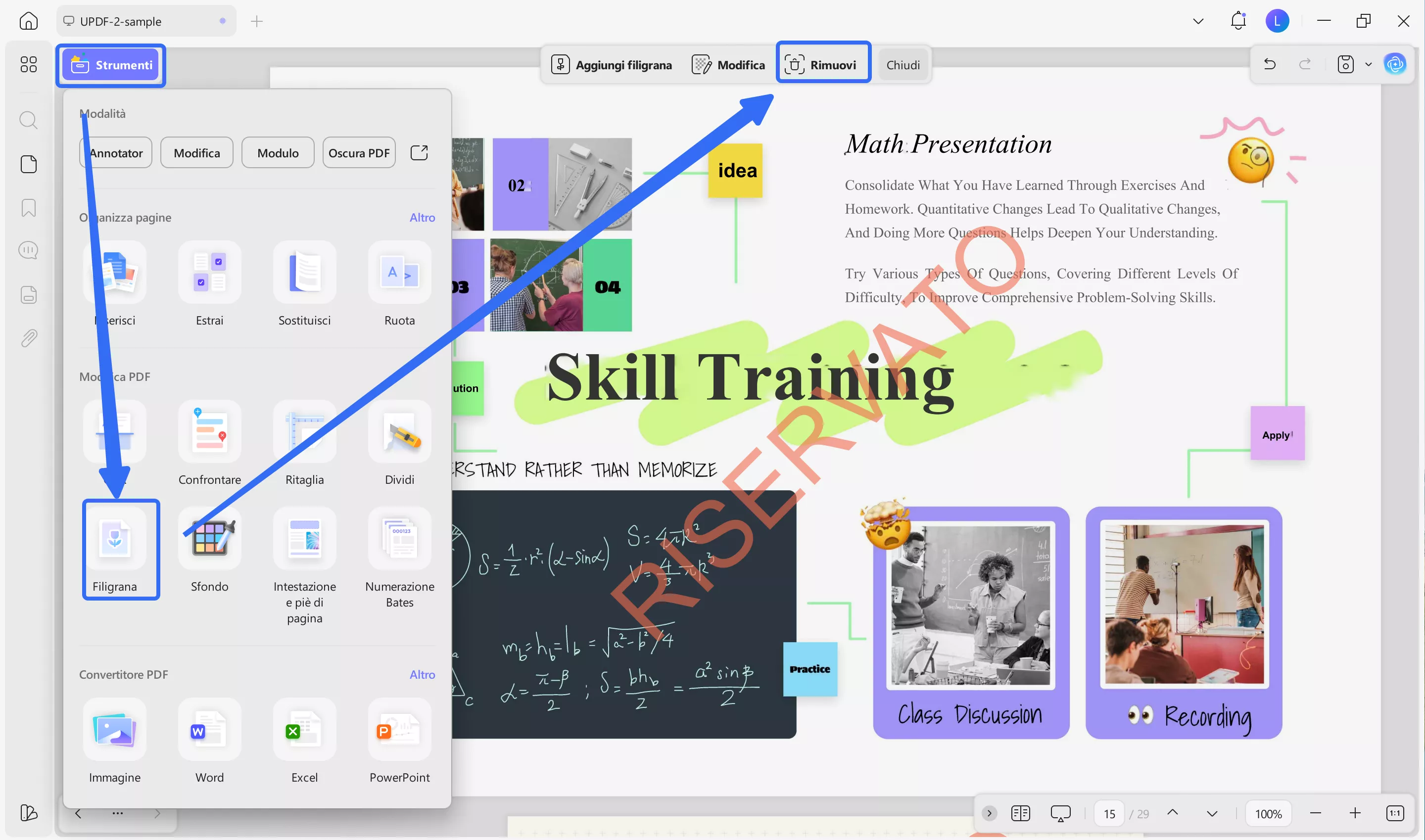 remove watermark from pdf online updf
