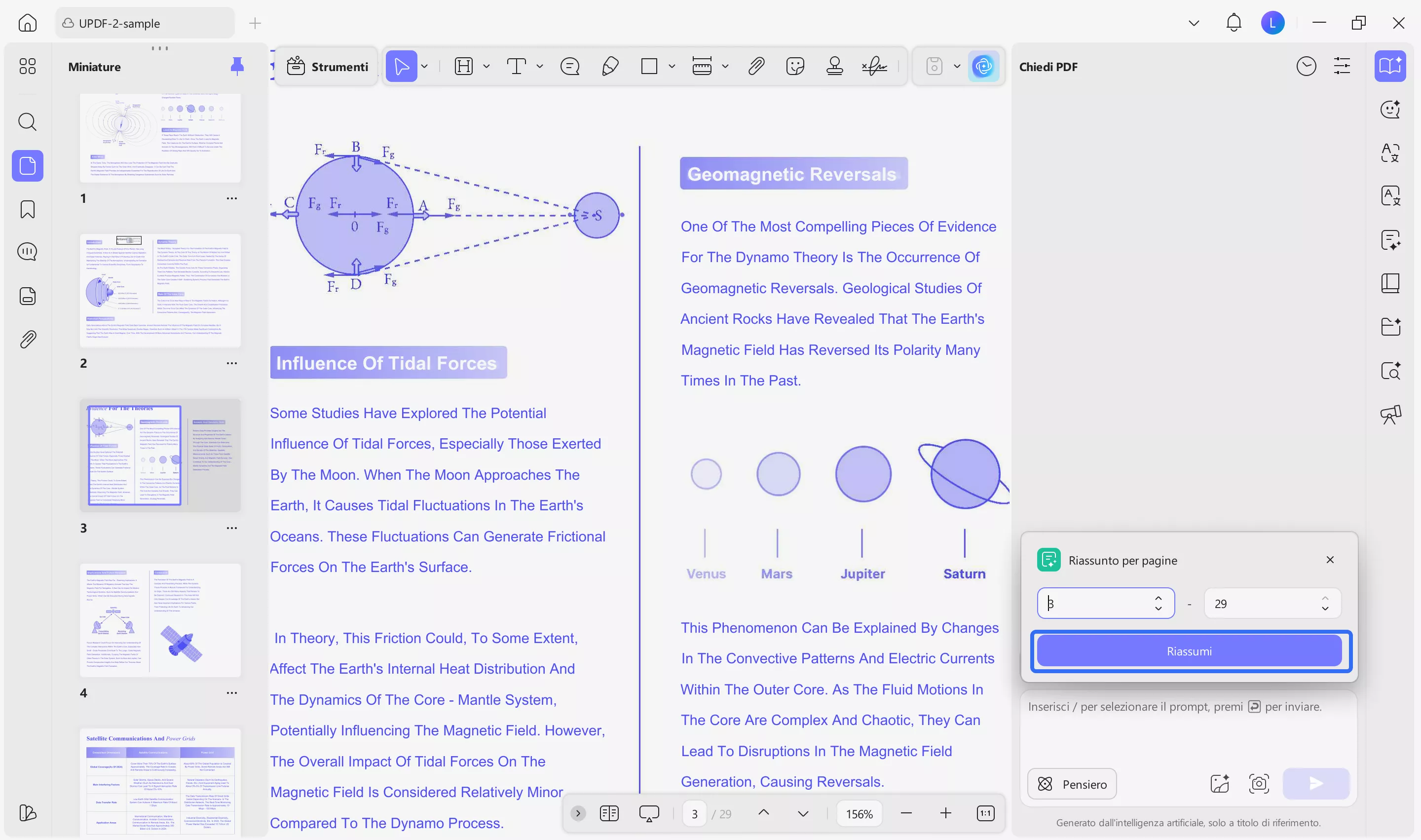 choose a page range to summarize updf windows
