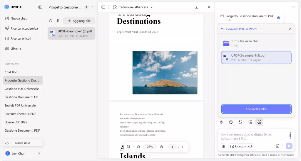 tap convert pdf button