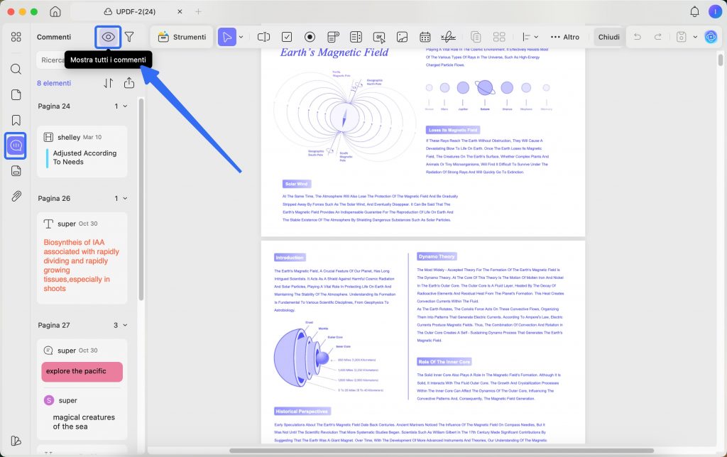 show all comments on mac