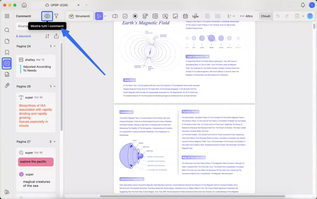 show all comments on mac
