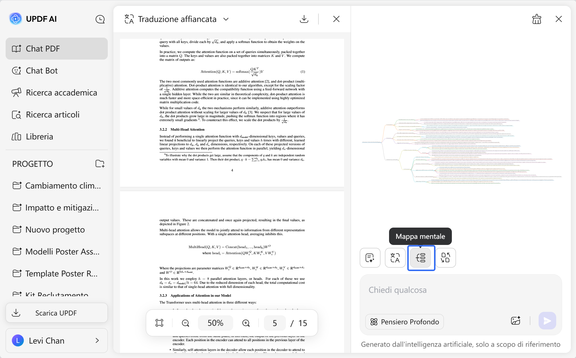 chat pdf to mindmap updf ai 