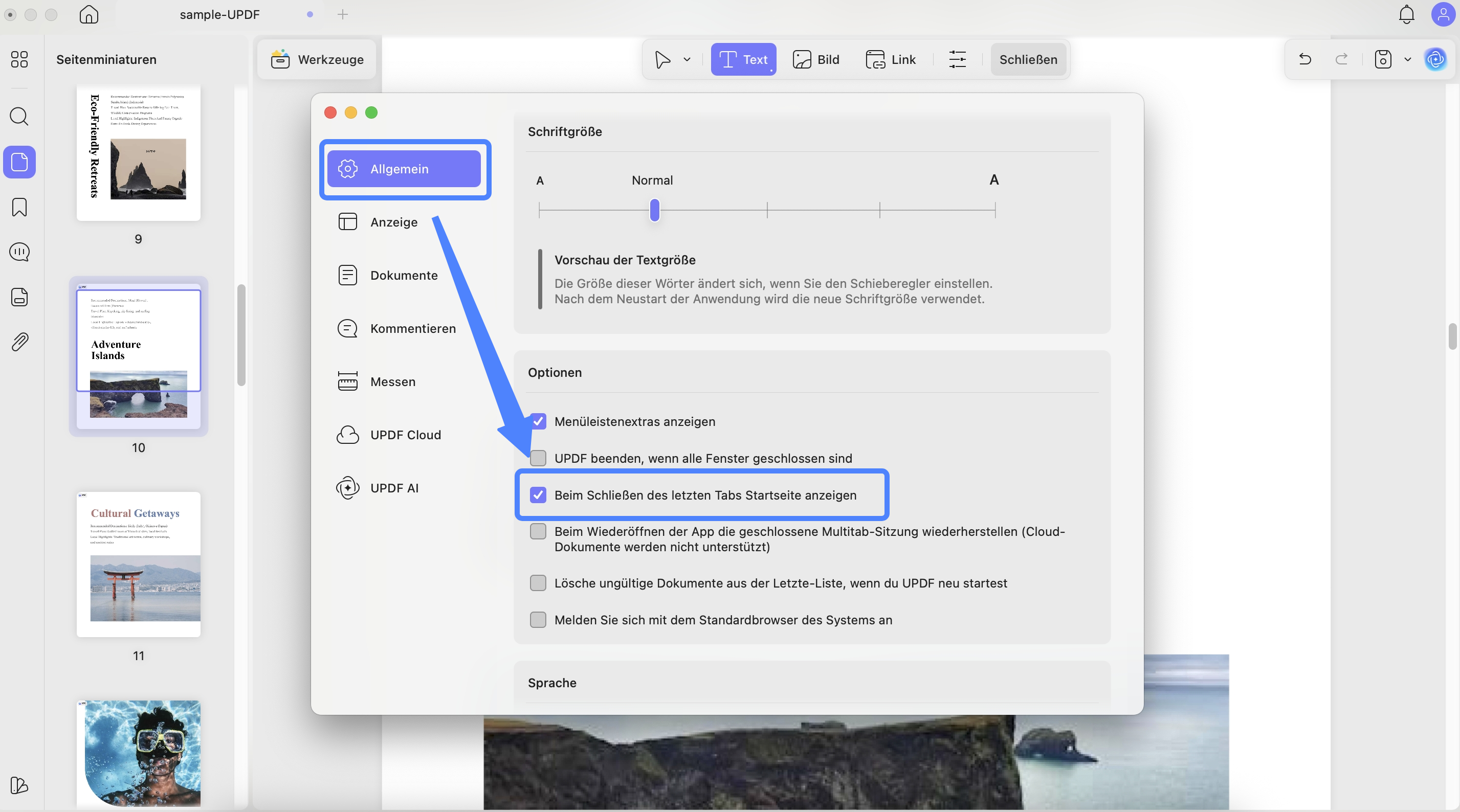 home page appear mac