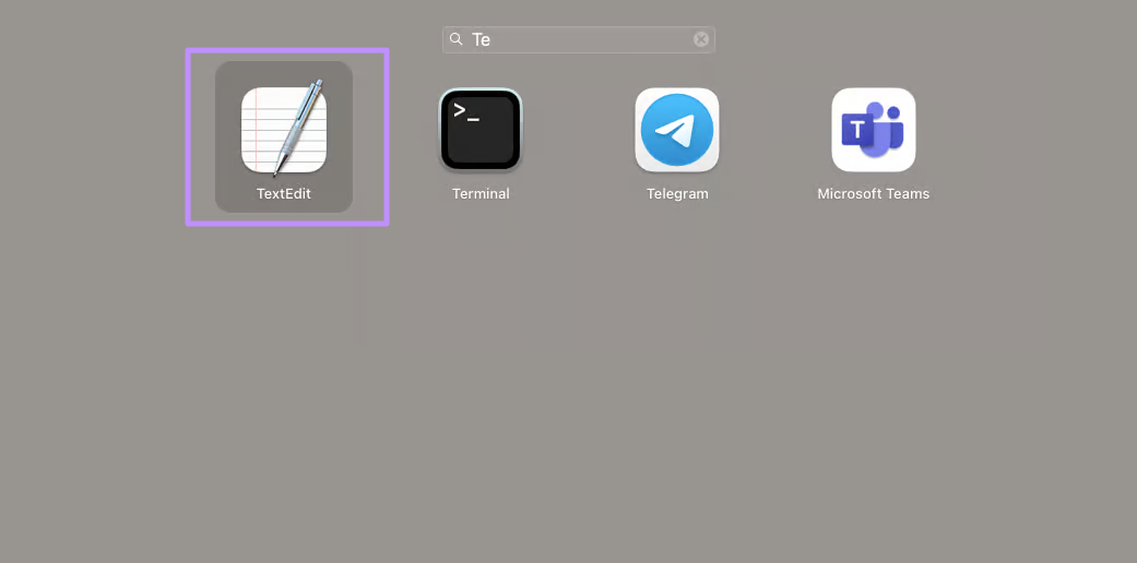 open textedit from launchpad