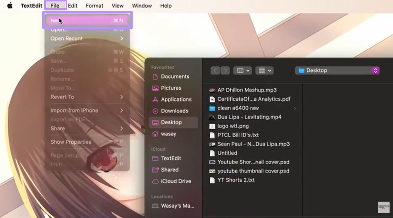 create new text file