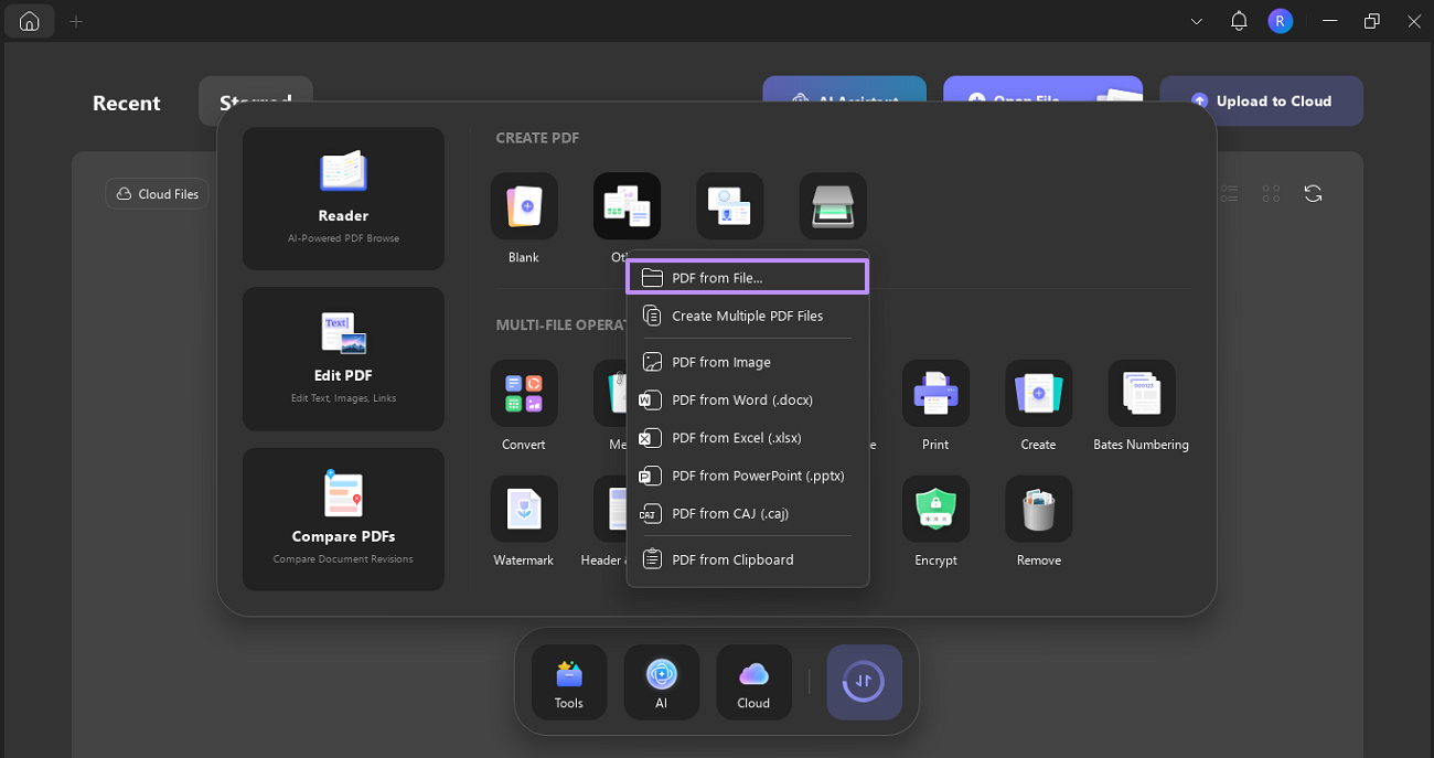 create pdf from file