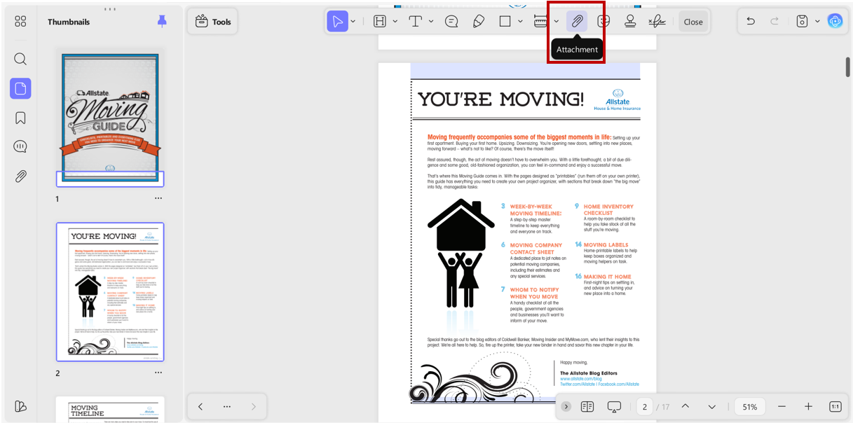 attaching notes in pdf documents