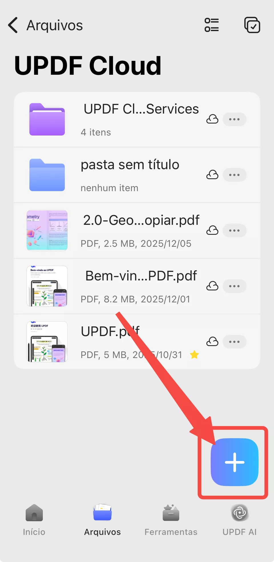clique no botão "+"