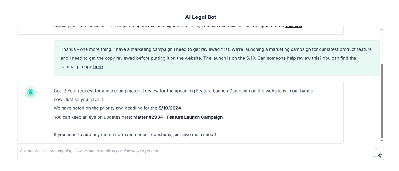 generate ai legal documents checkbox