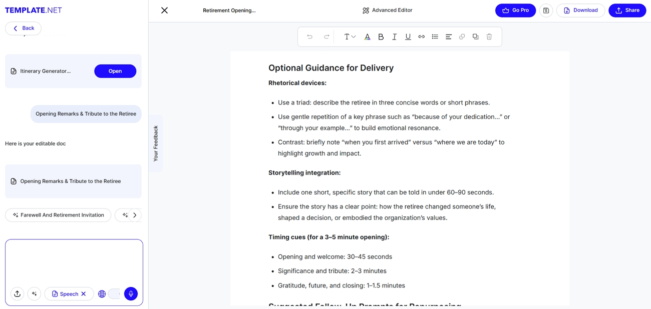 try template net create ai documents