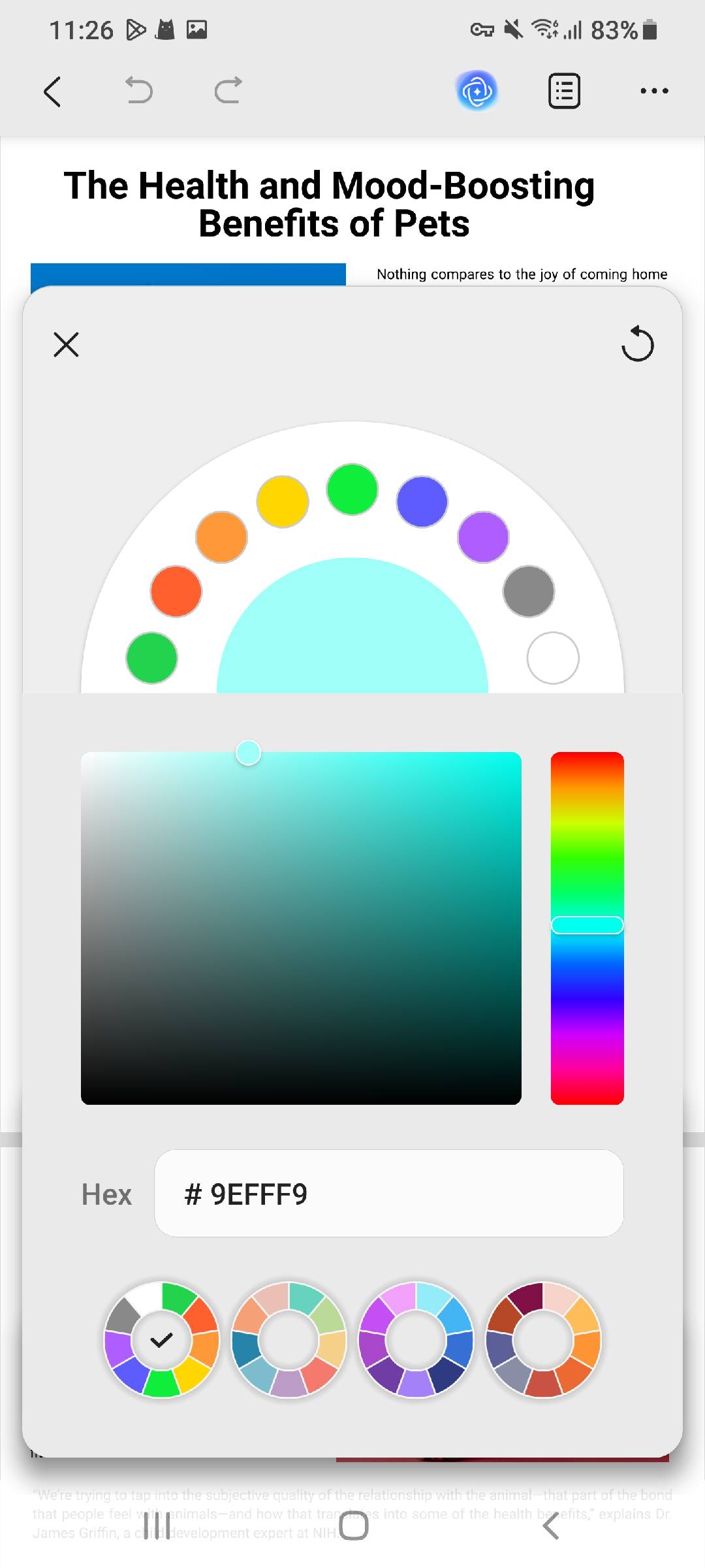 couleur personnalisée pour les annotations Android
