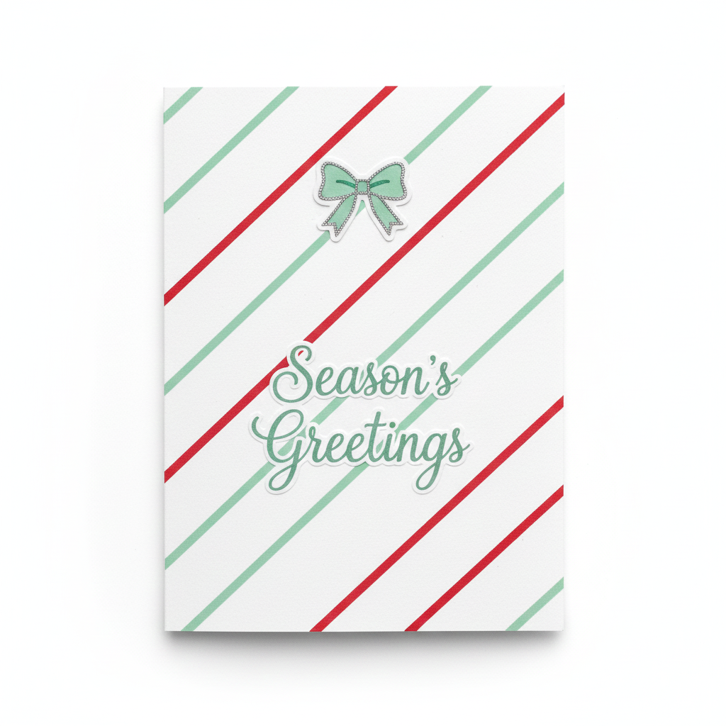 candy cane stripe card
