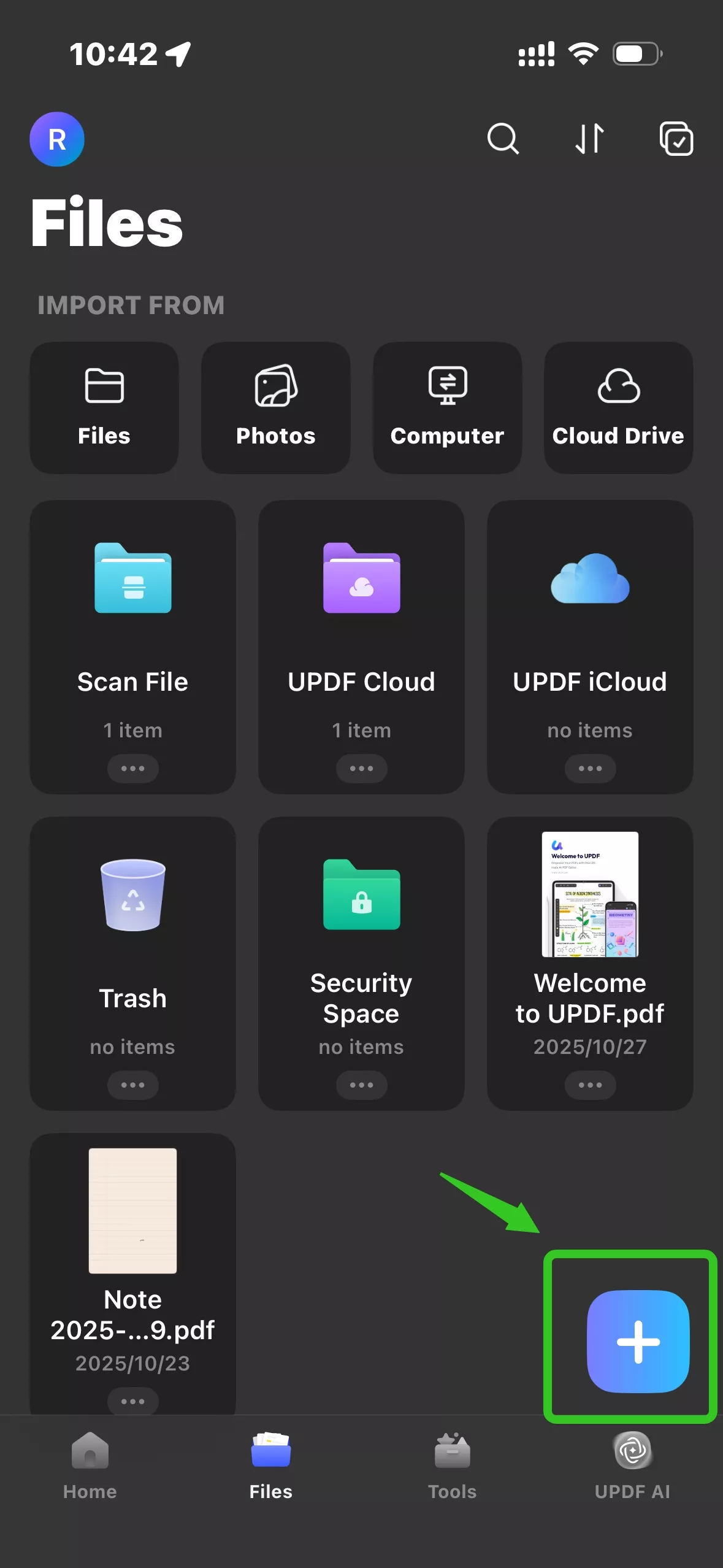 بحث عن "أيقونة تطبيق UPDF" على جهاز iPhone