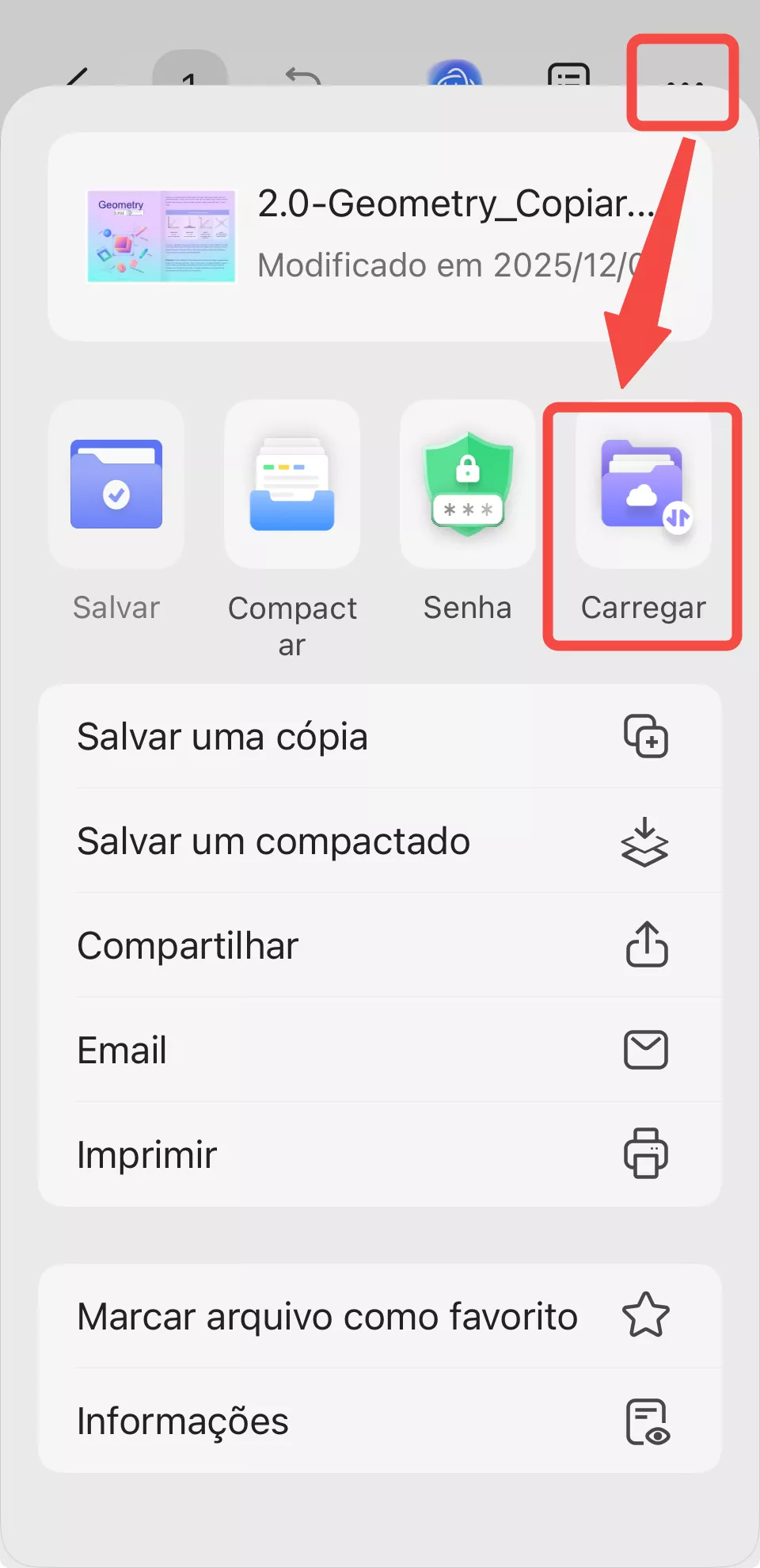 carregar arquivos no updf