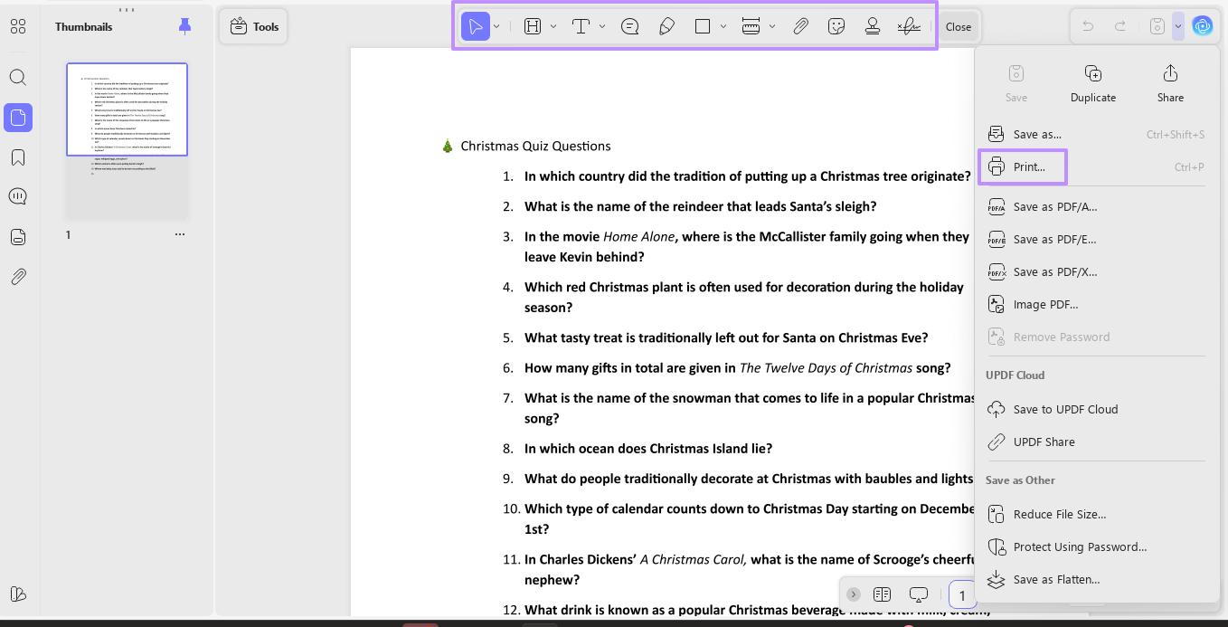 formatting the pdf
