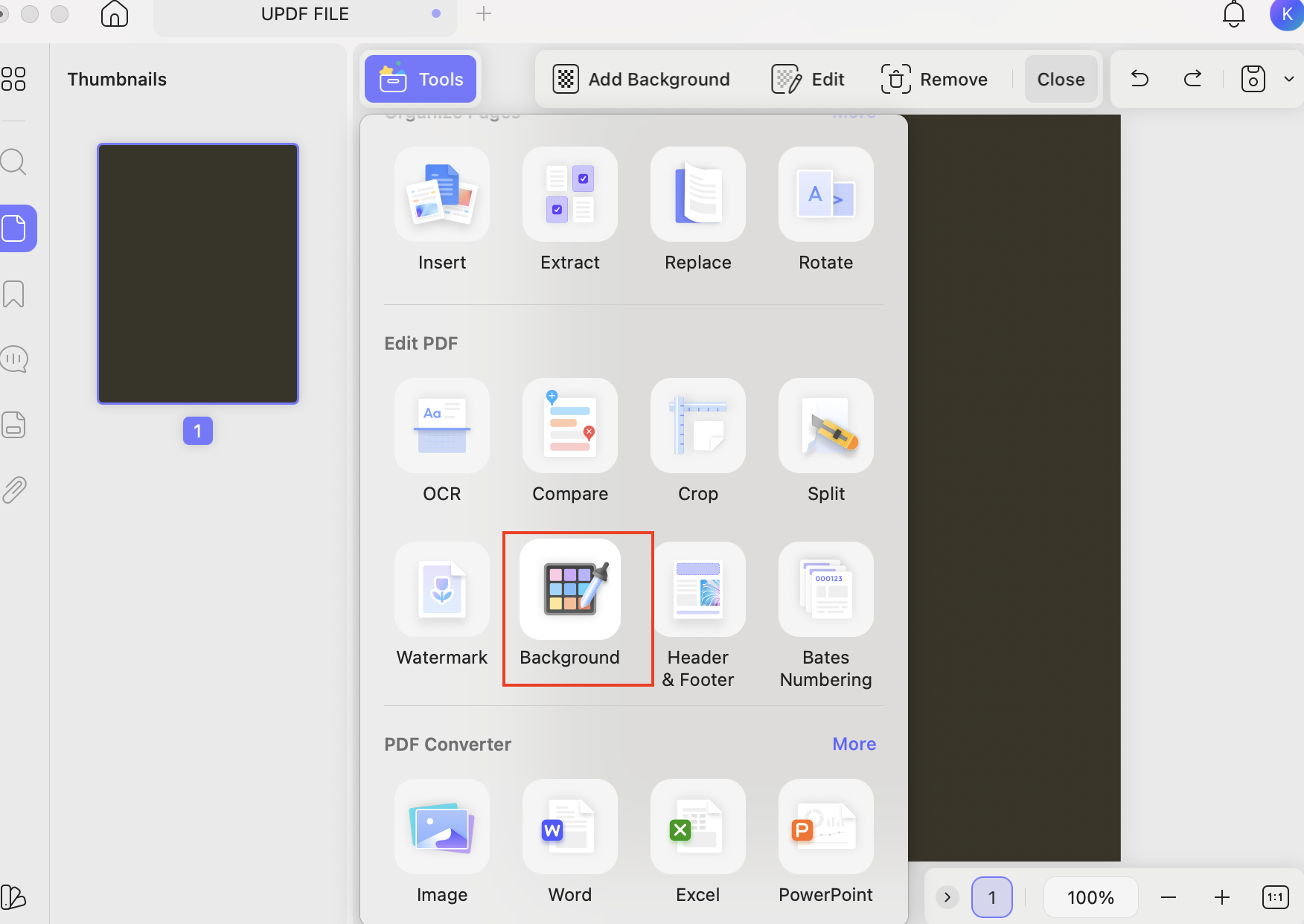 click-background-option