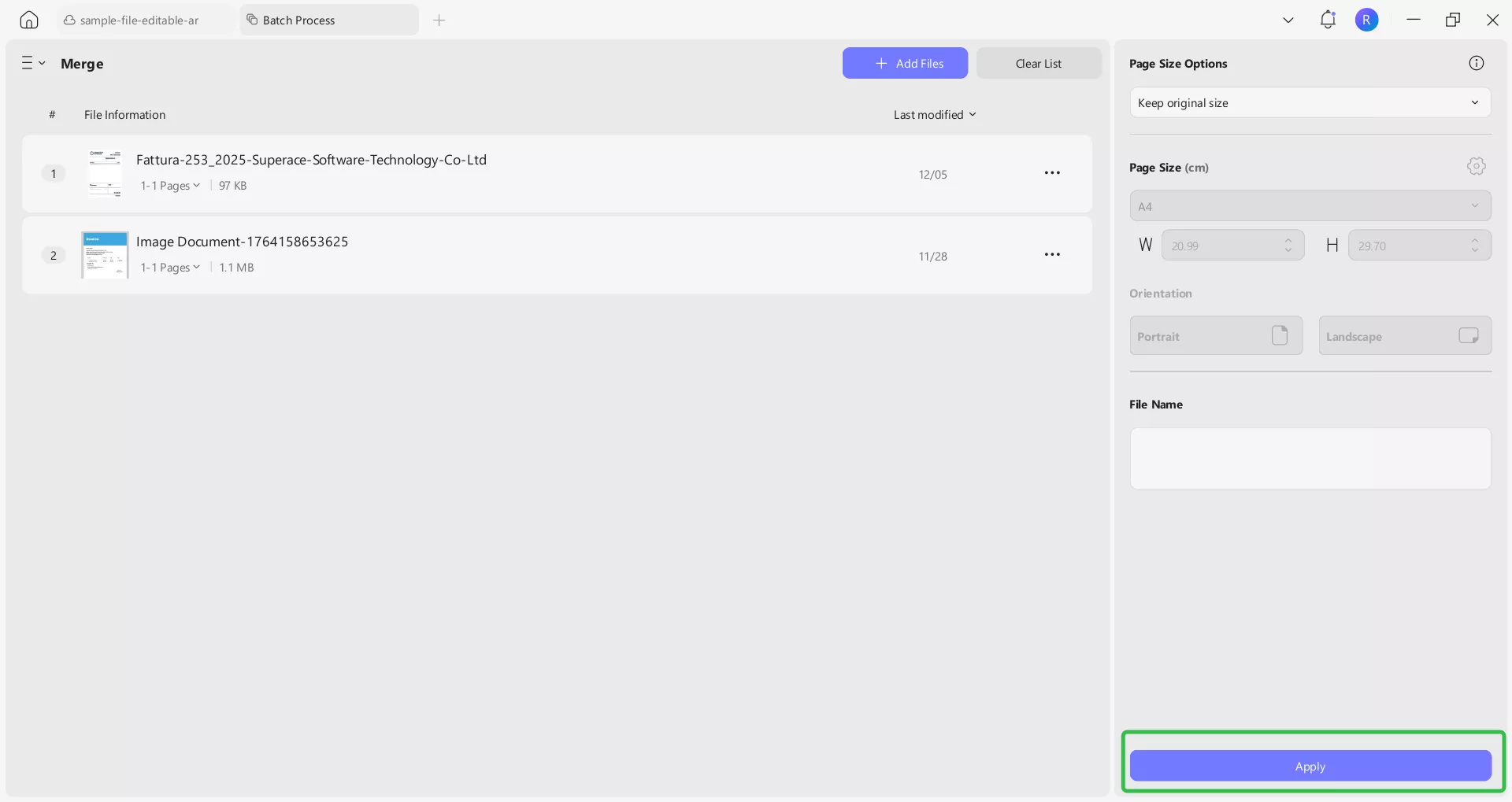 اختيار إعدادات الصفحات  ترغب