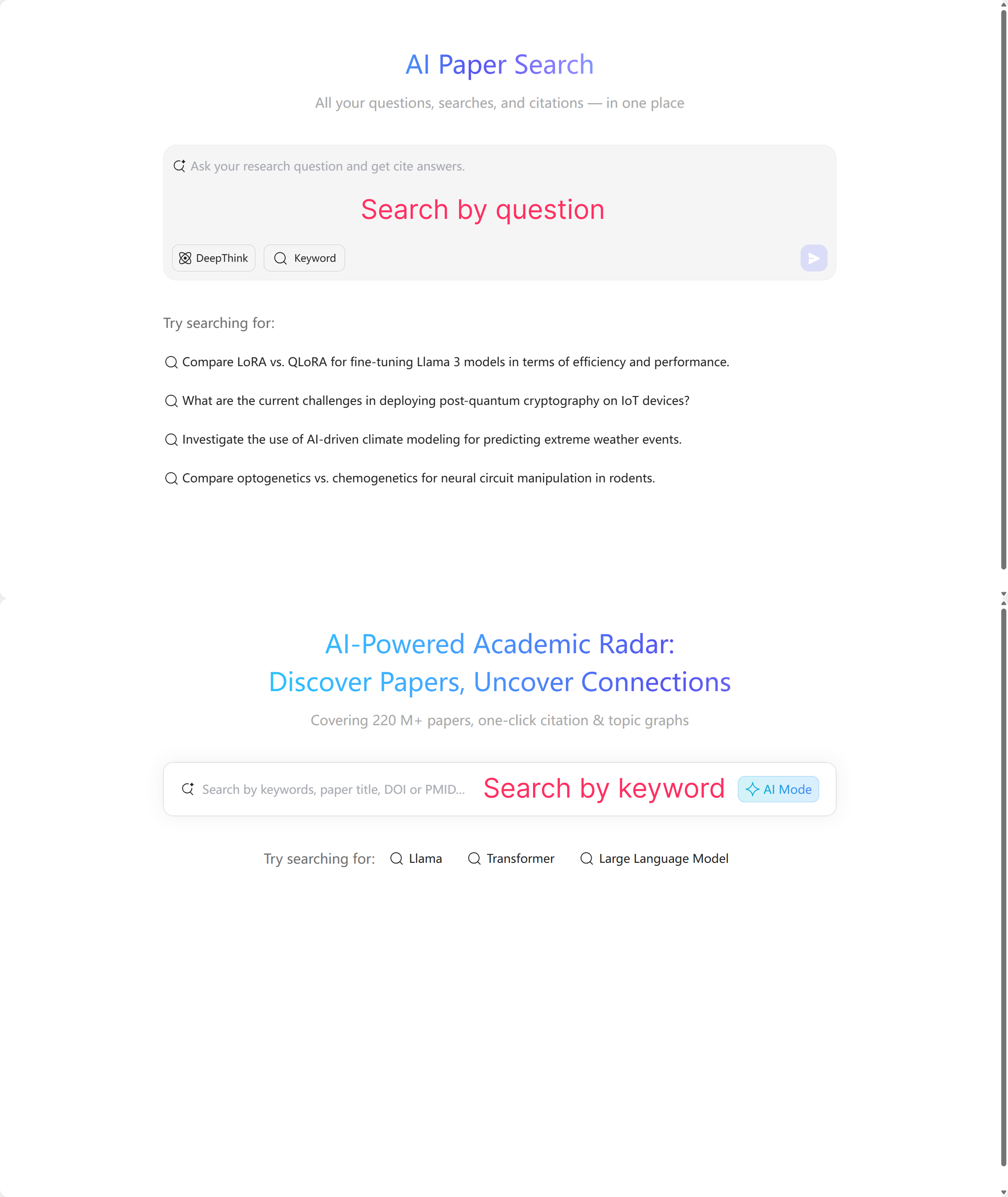 UPDF AI Online’s paper search tool