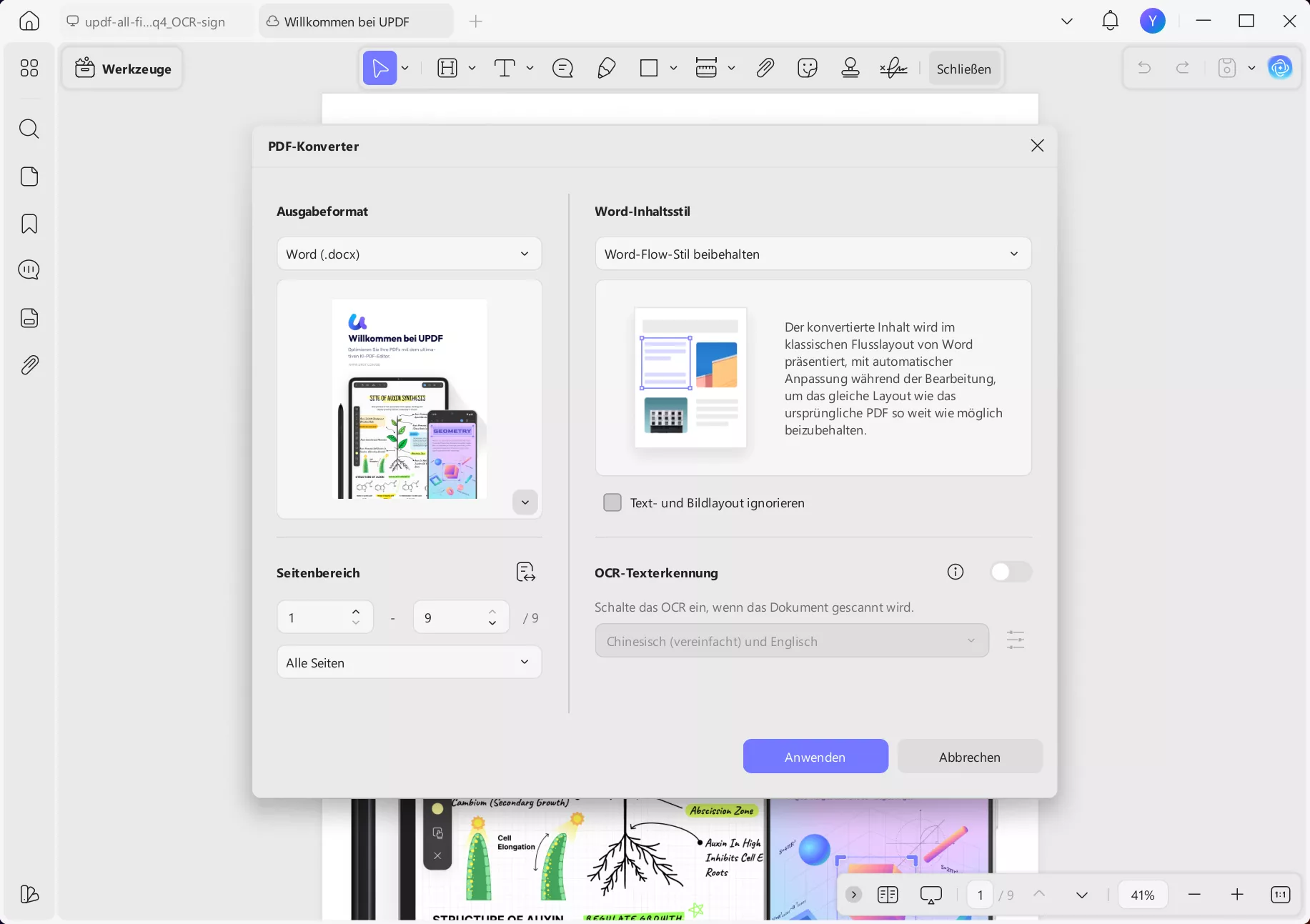 Bildkonvertierungsfunktion auf updf