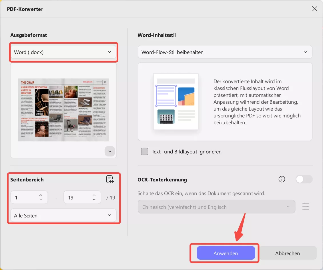 iLovePDF PDF in Word umwandeln - Alternative UPDF