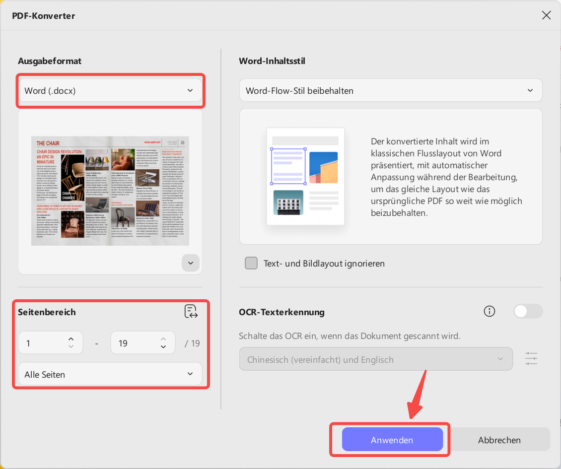 iLovePDF PDF in Word umwandeln - Alternative UPDF