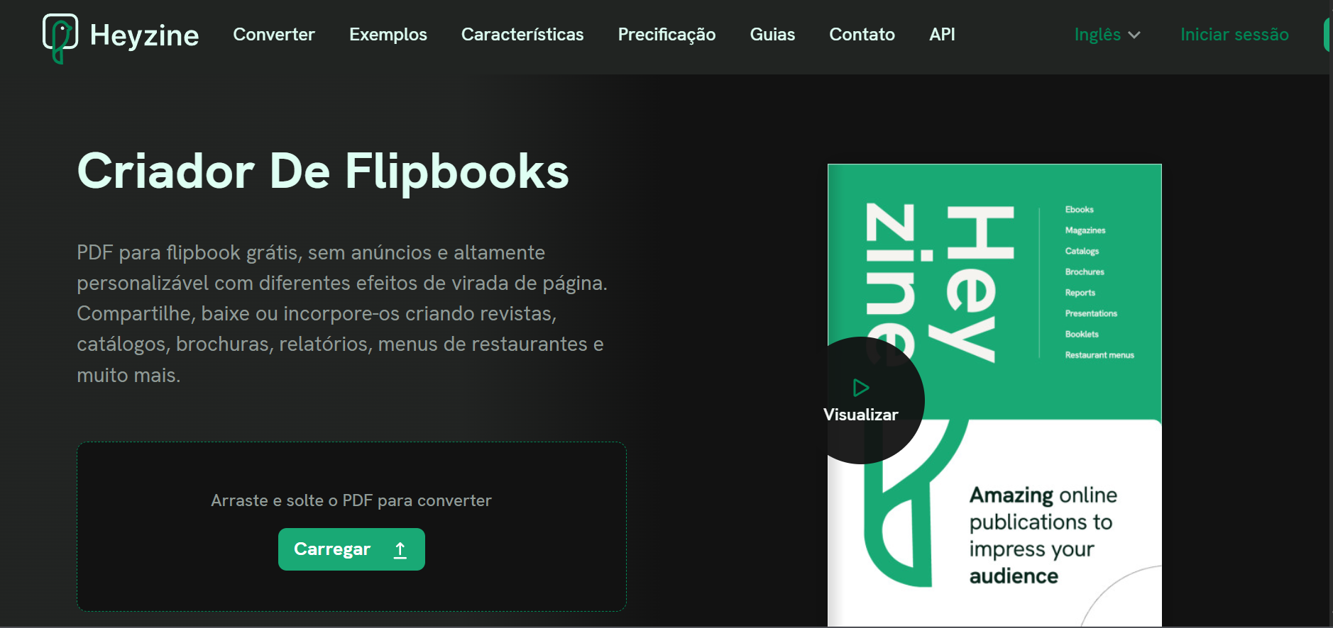 converter pdf em flipbook no heyzine
