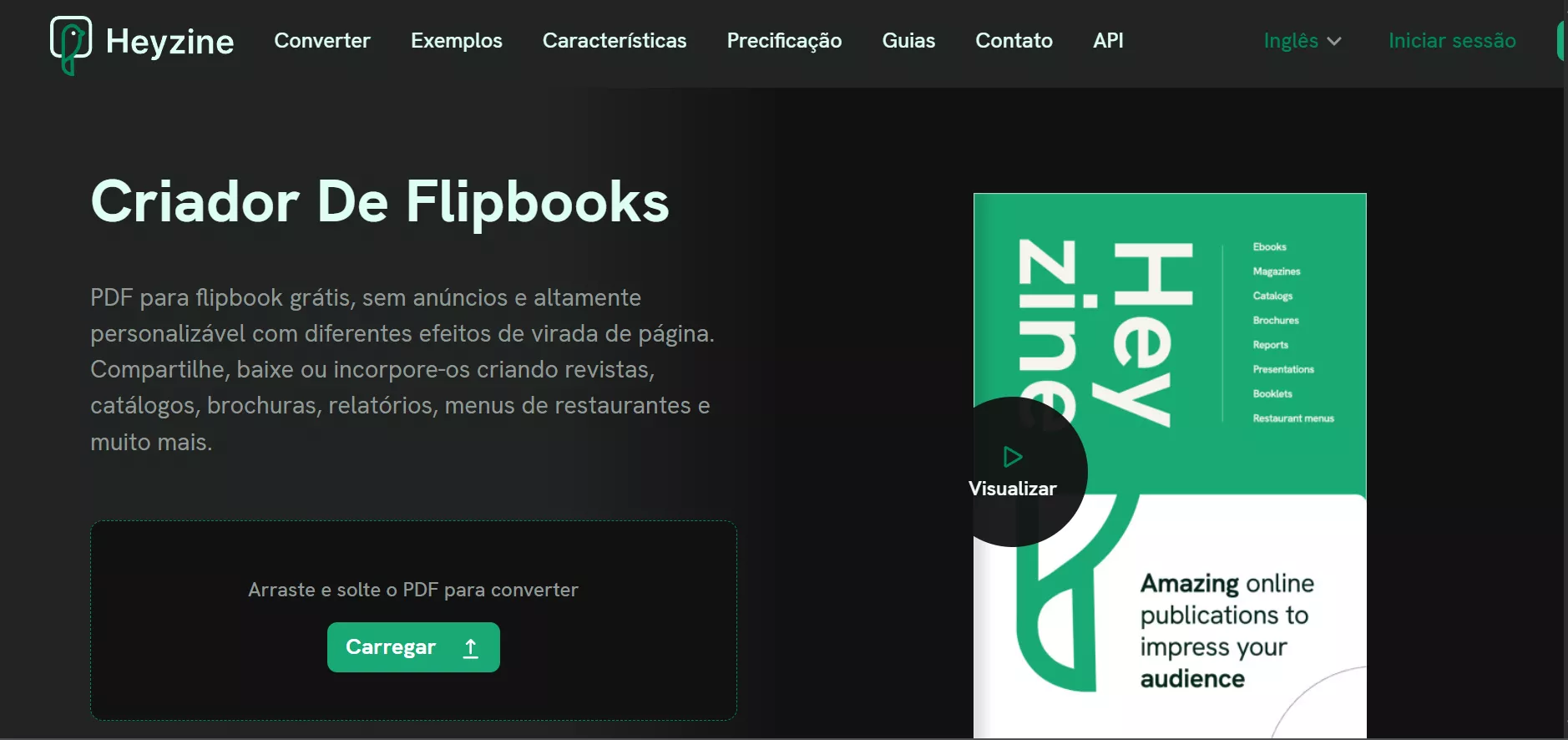 converter pdf em flipbook no heyzine