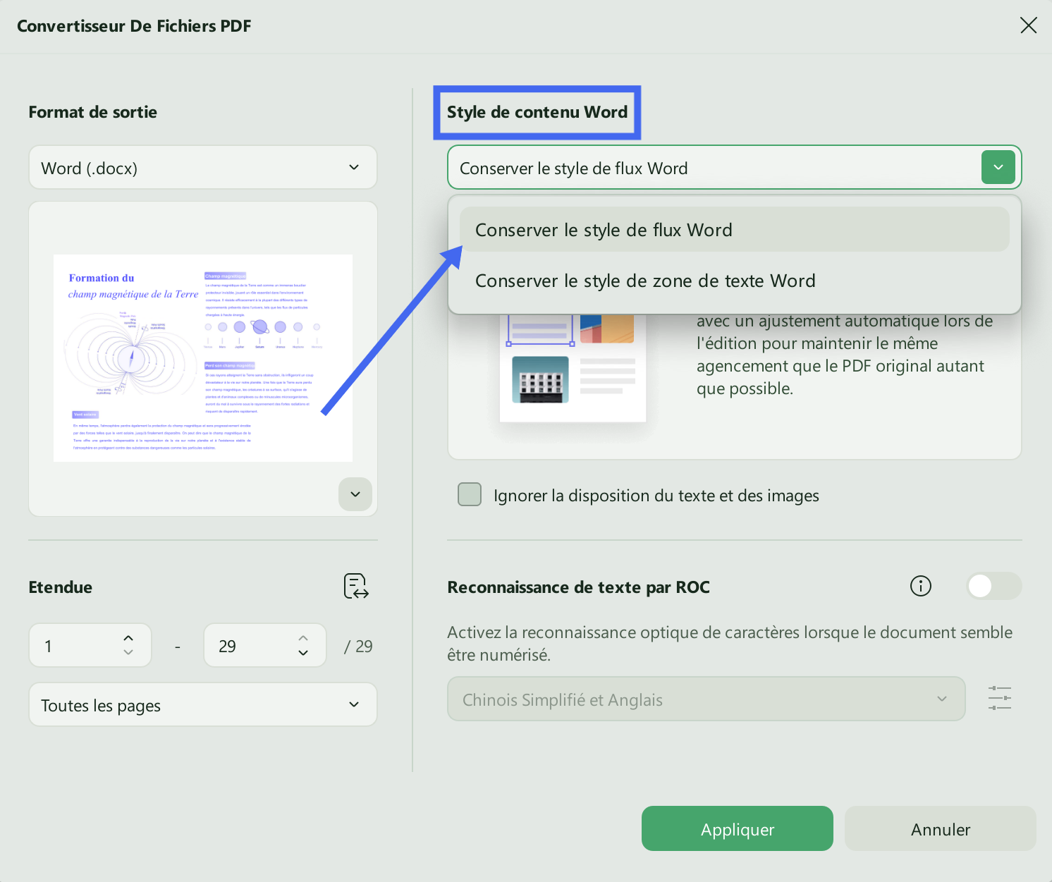 convertir un PDF en Word