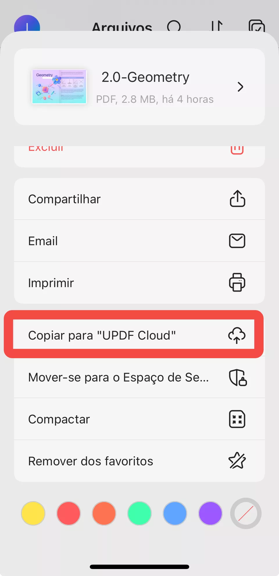 copiar para updf cloud