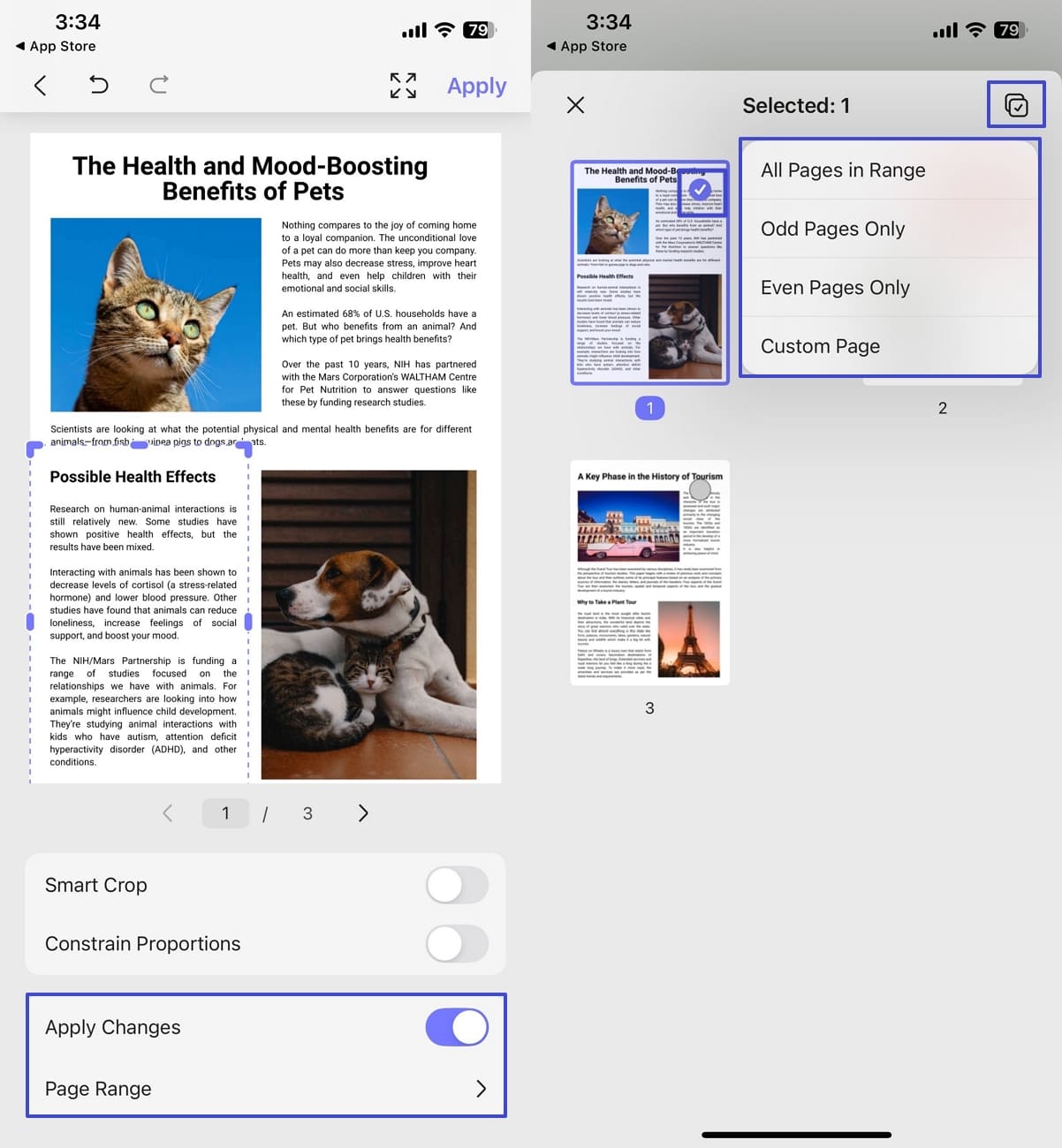 cropping multiple pages pdf