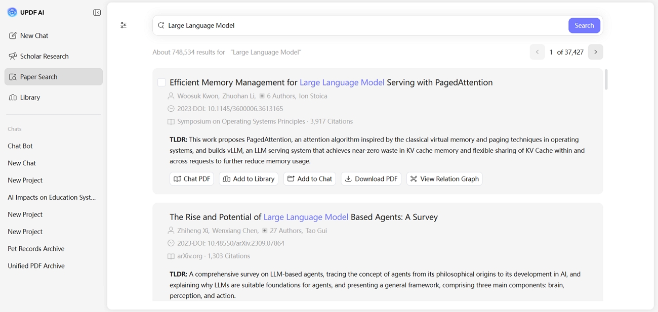 find relevant studies paper search updf