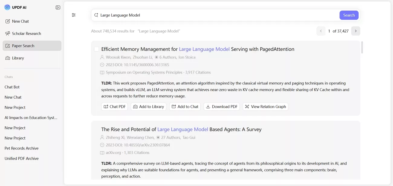 find relevant studies paper search updf