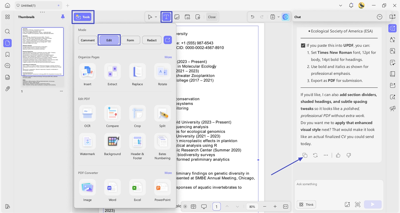  paste cv content pdf document