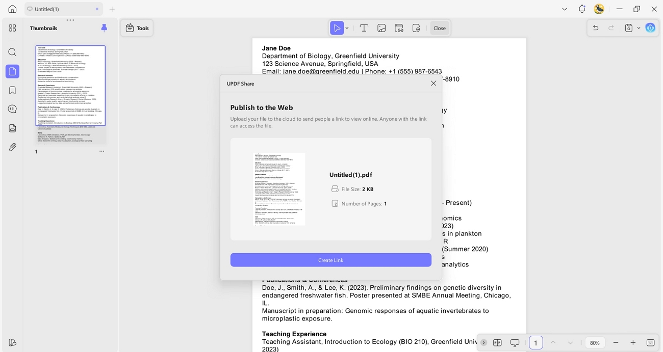 sharing pdf other via link