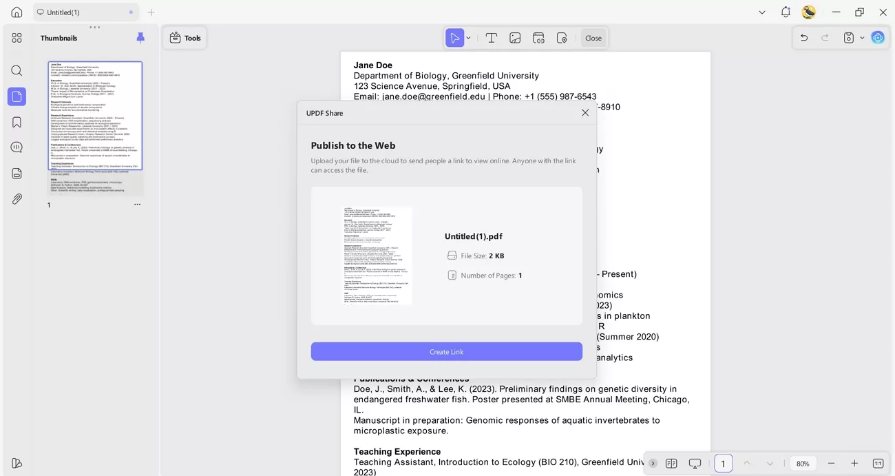 sharing pdf other via link