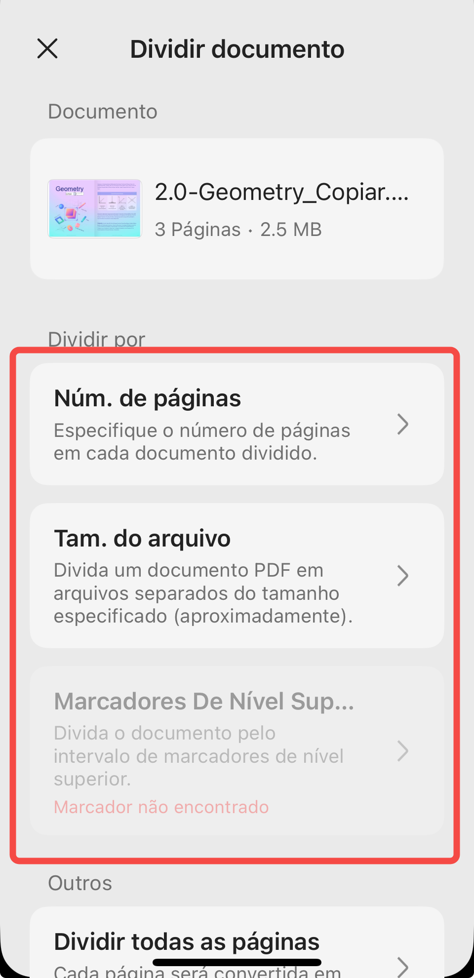 número de páginas