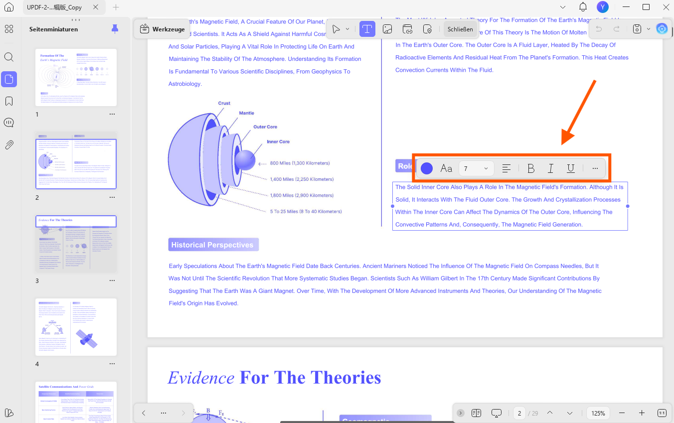 pdfescape Editor Text bearbeiten
