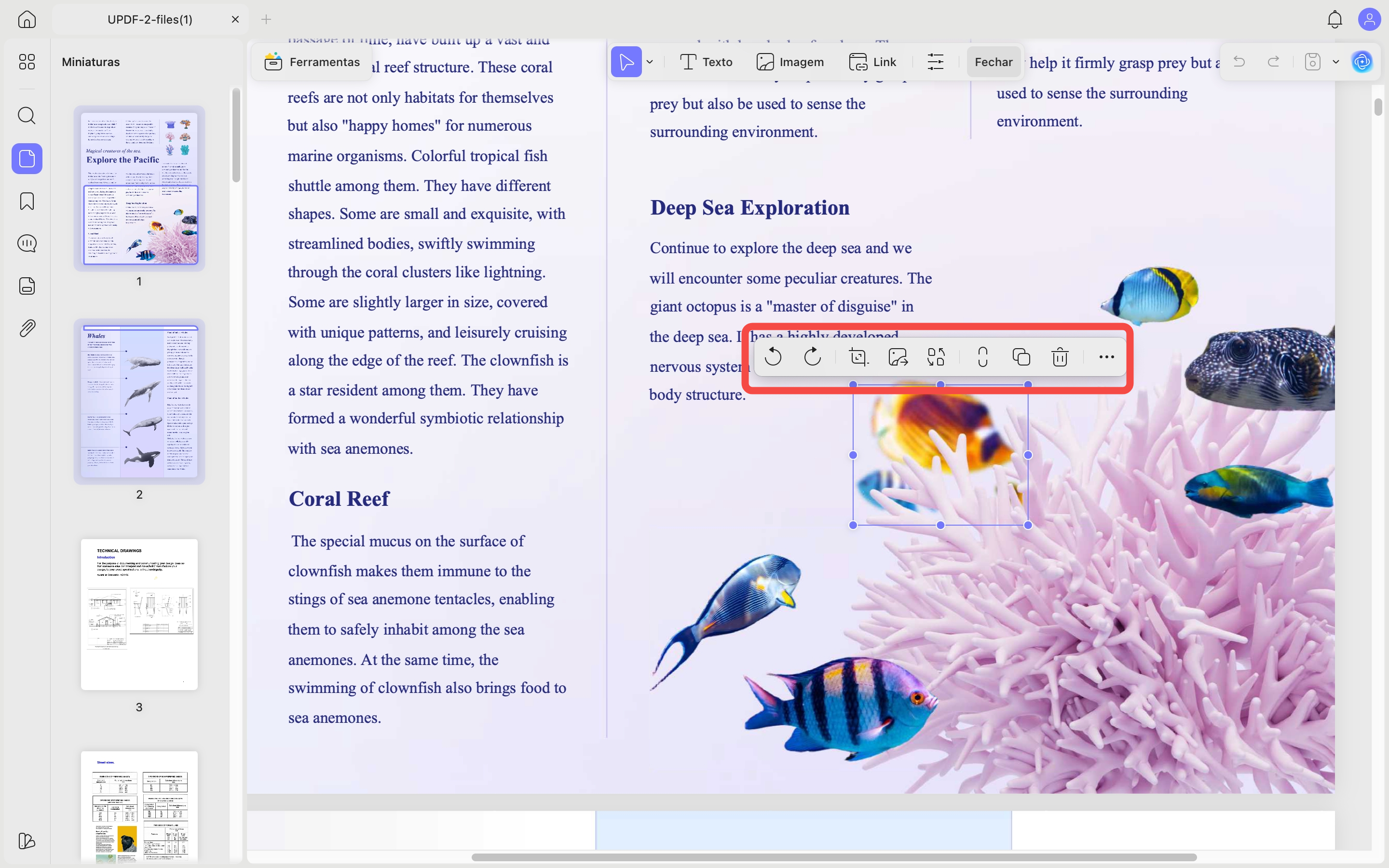 editar imagens do pdf no updf