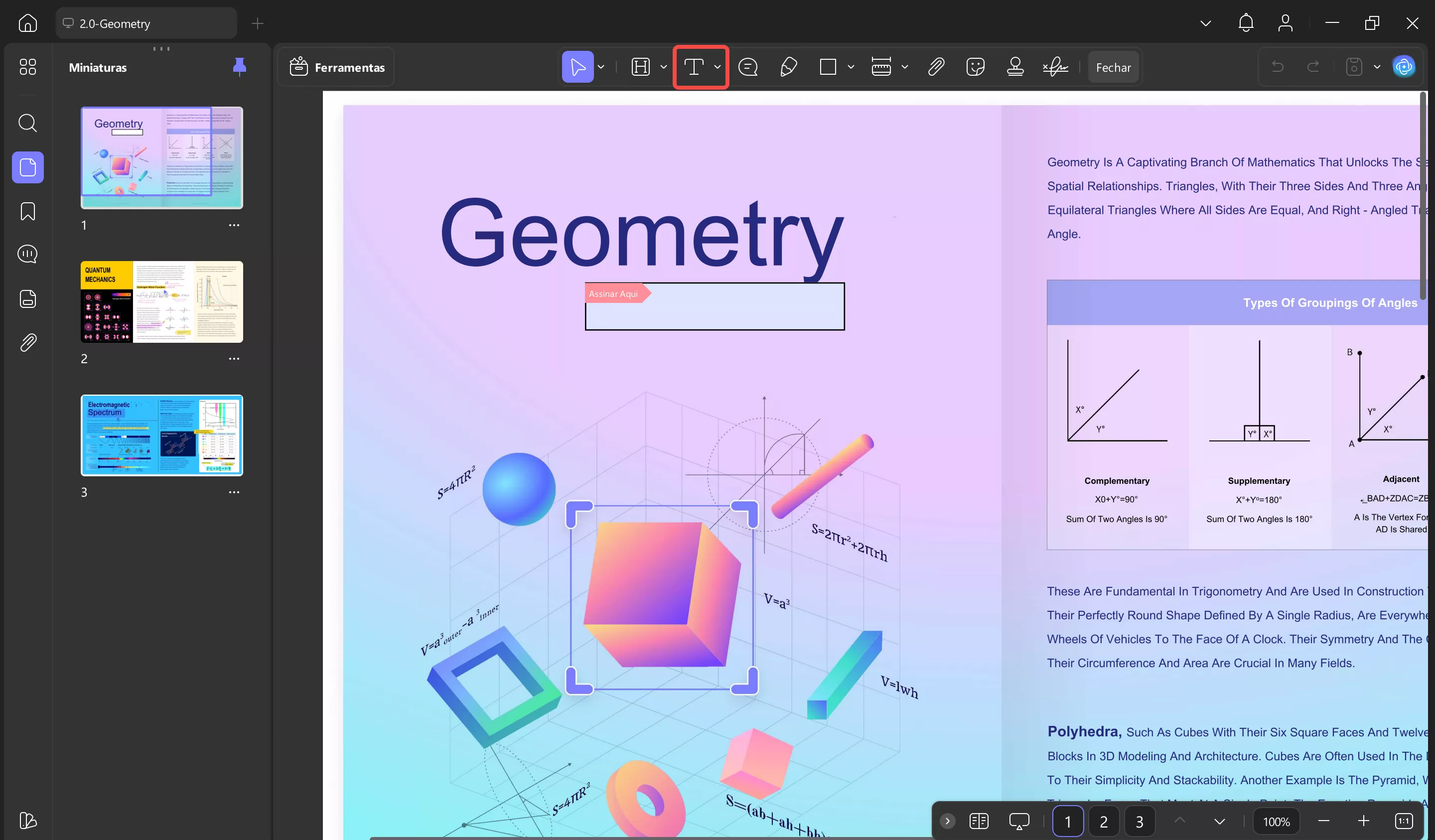 escolha a funcionalidade de edição